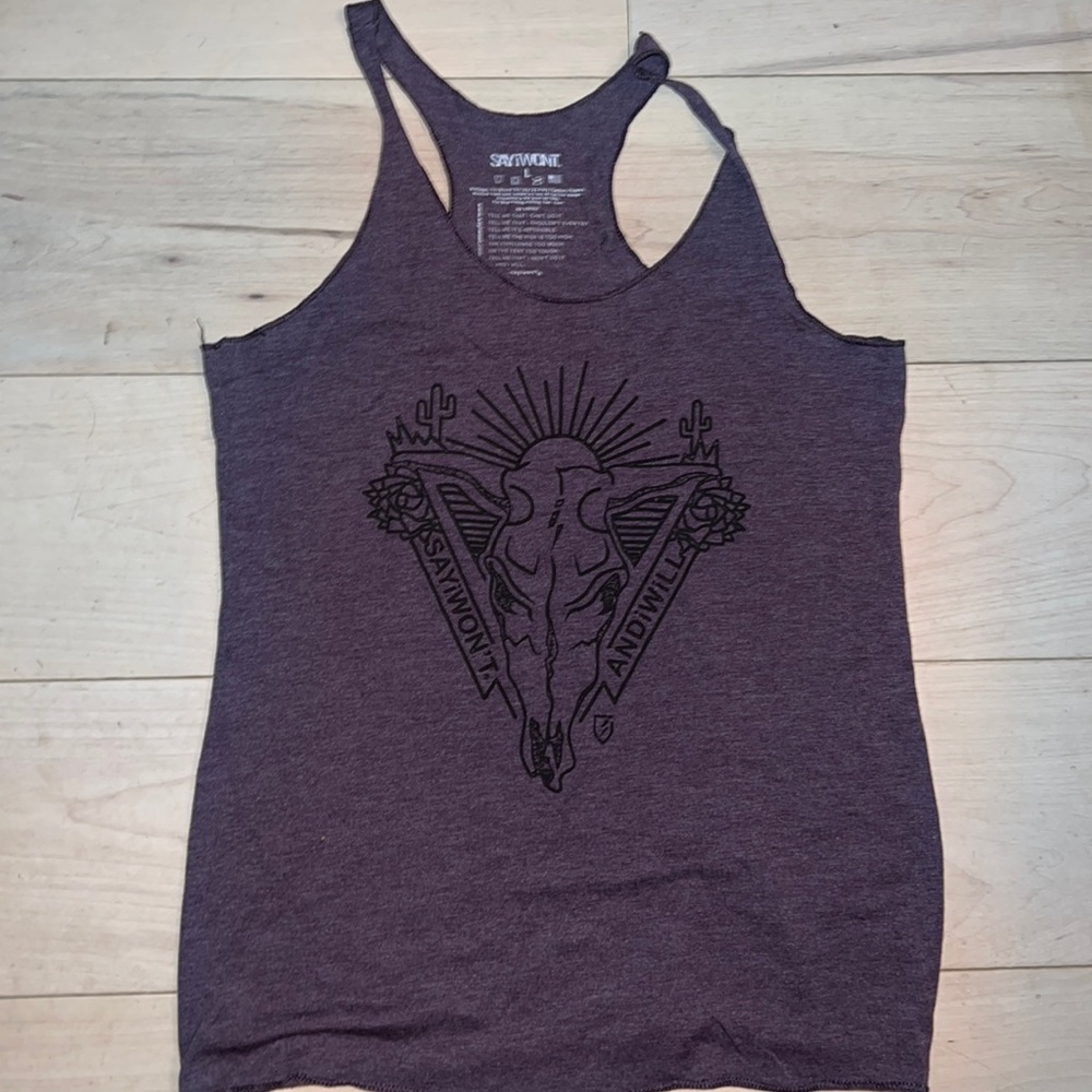 Women’s Say I Won’t Tank Top Size L